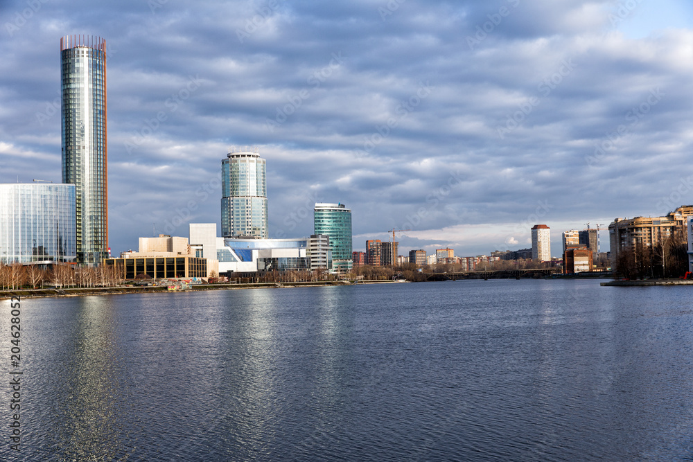 Naklejka premium Skyscrapers of Yekaterinburg, panorama