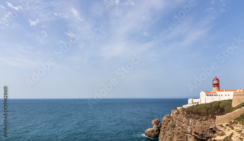 Amazing lighthouse on portuguese coastline