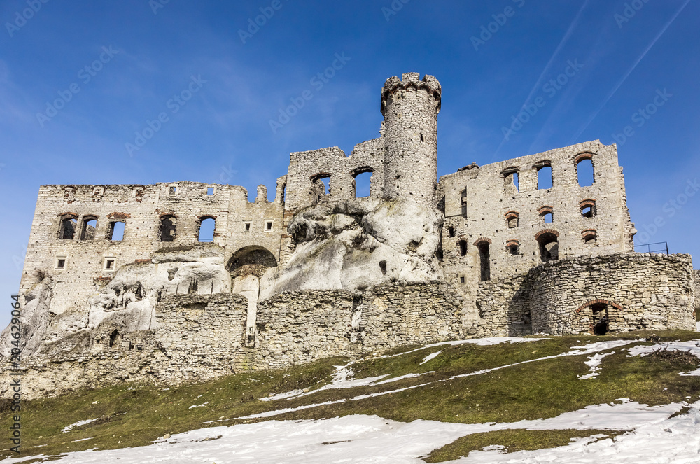 Ogrodzieniec medieval castle in Poland