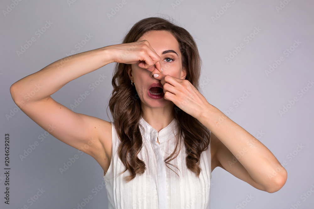 young woman makes herself a massage complex of exercises young woman makes herself a massage complex of exercises