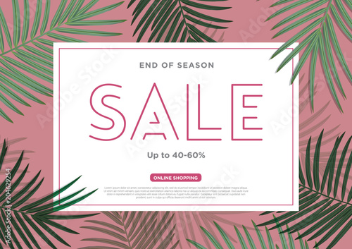 Sale Background tropical discount.