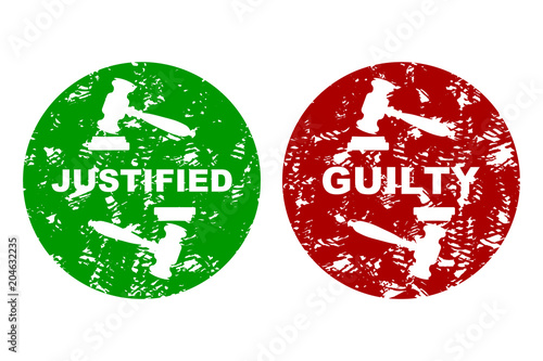 Judicial press rubber stamp guilty and justified