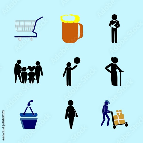icons about Human with medical, doughter, group, love and medicine