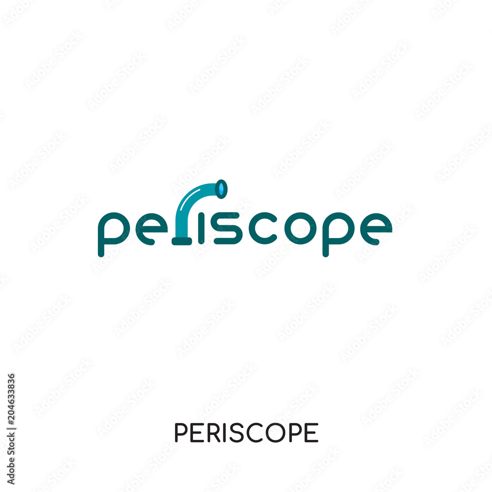 periscope logo vector isolated on white background , colorful vector icon, brand sign & symbol for your business