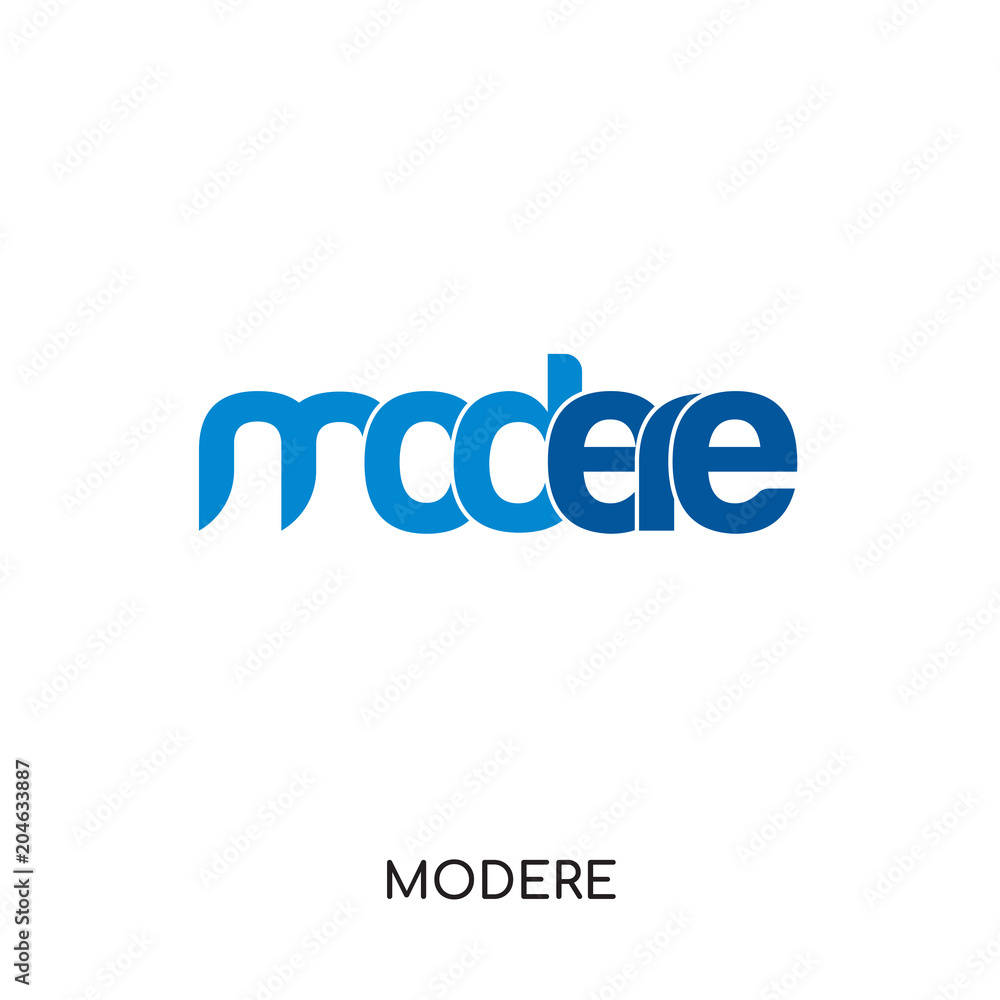 modere vector logo isolated on white background , colorful vector icon, brand sign & symbol for your business
