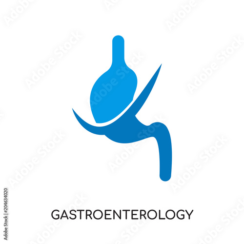 gastroenterology logo isolated on white background , colorful vector icon, brand sign & symbol for your business