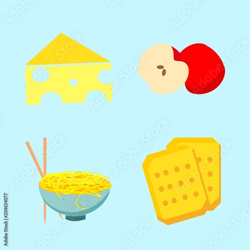 icons about Food with bake, taste, apple, cookie and drink