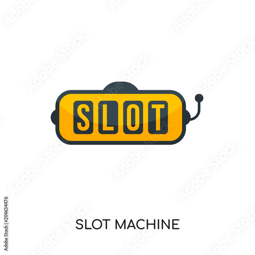 slot machine logo isolated on white background , colorful vector icon, brand sign & symbol for your business
