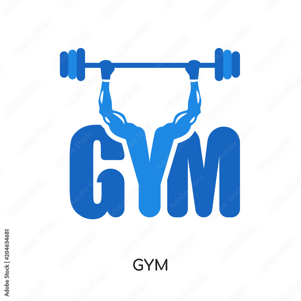 gym logo png isolated on white background , colorful vector icon, brand  sign & symbol for your business Stock Vector | Adobe Stock