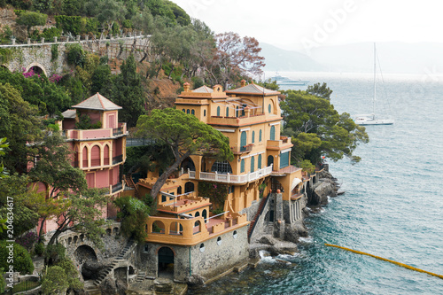 Seaside villas near Portofino in Italy. photo
