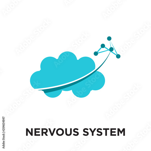 nervous system logo isolated on white background , colorful vector icon, brand sign & symbol for your business