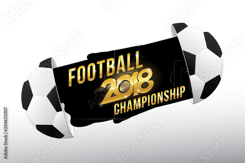 Vector of football championship with football.