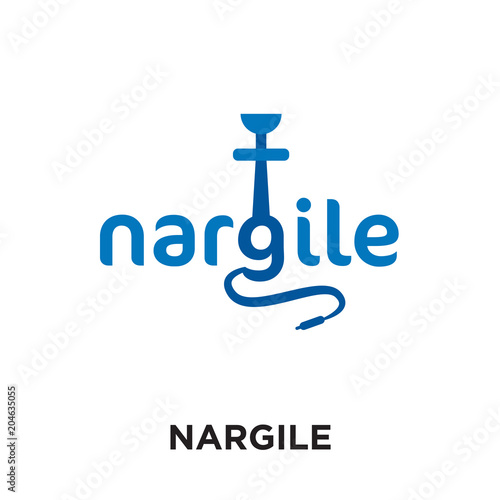 nargile logo isolated on white background , colorful vector icon, brand sign & symbol for your business