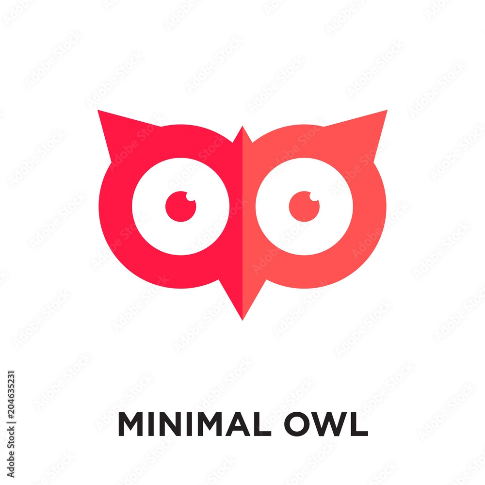 Premium Vector | Minimal owl logo template animal head minimal logo owl  illustration minimalistic line art logo