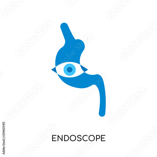 endoscope logo isolated on white background , colorful vector icon, brand sign & symbol for your business