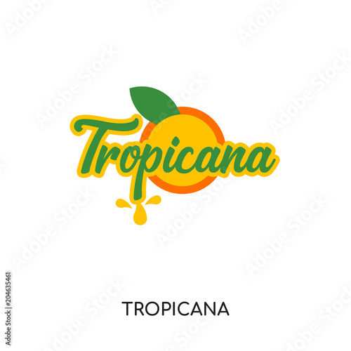 tropicana logo isolated on white background , colorful vector icon, brand sign & symbol for your business photo