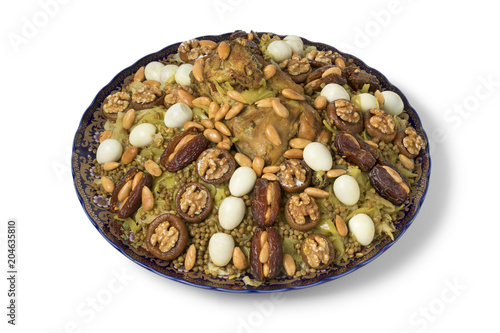 Festive traditional Moroccan Rfissa