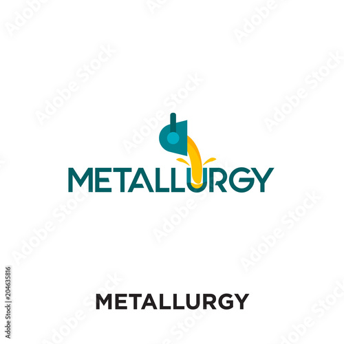 metallurgy logo isolated on white background , colorful vector icon, brand sign & symbol for your business