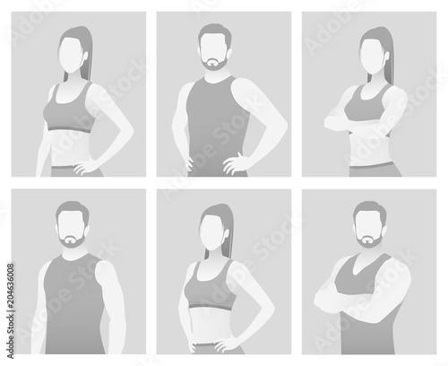 Default placeholder fitness trainer in a T-shirt.