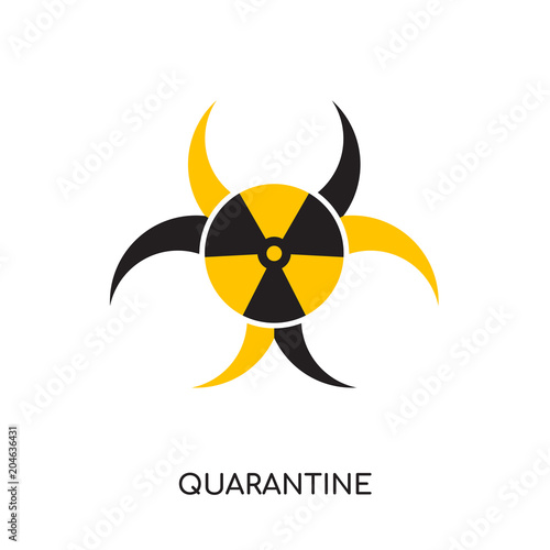 quarantine logo isolated on white background , colorful vector icon, brand sign & symbol for your business