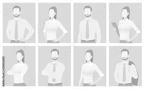 Default placeholder man and woman half-length por