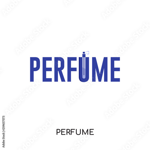 logo perfume vector icon isolated on white background, colorful brand sign & symbol for your business