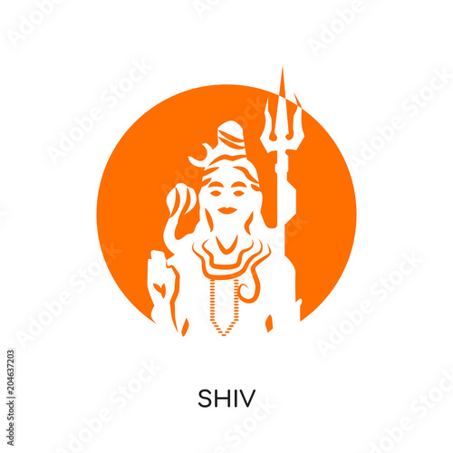 shiv logo isolated on white background , colorful vector icon, flat sign and symbol