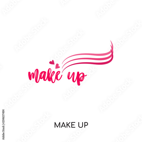 make up logo vector icon isolated on white background, colorful brand sign & symbol for your business