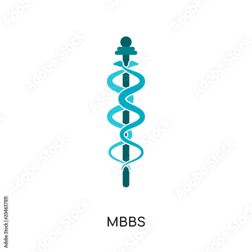 mbbs logo isolated on white background   colorful vector icon  brand sign   symbol for your business