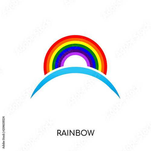 Free Download rainbow logo png isolated on white background , colorful vector icon, flat sign and symbol - GFXLoad