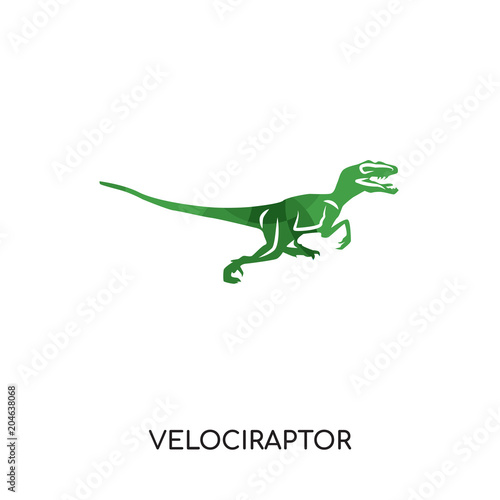 velociraptor logo isolated on white background , colorful vector icon, brand sign & symbol for your business photo