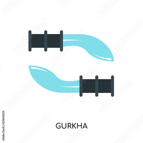 gurkha logo isolated on white background , colorful vector icon, brand sign & symbol for your business