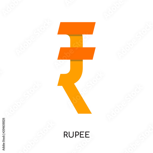 rupee logo isolated on white background , colorful vector icon, brand sign & symbol for your business