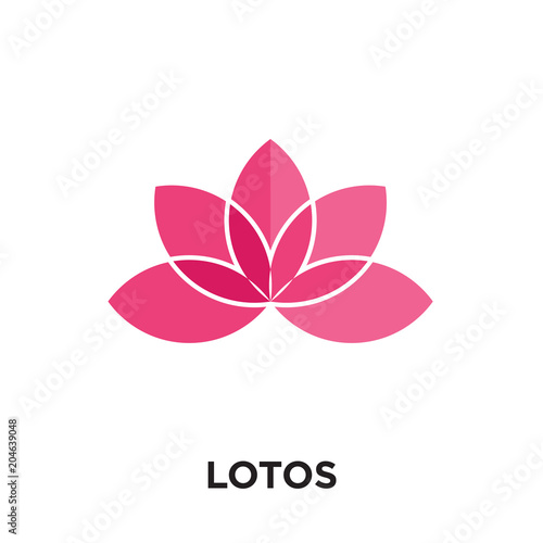 lotos logo isolated on white background , colorful vector icon, brand sign & symbol for your business