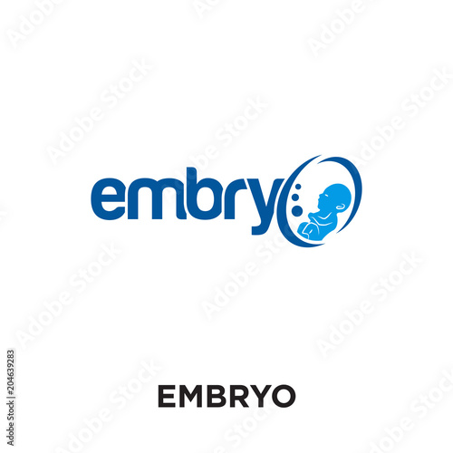 embryo logo isolated on white background , colorful vector icon, brand sign & symbol for your business