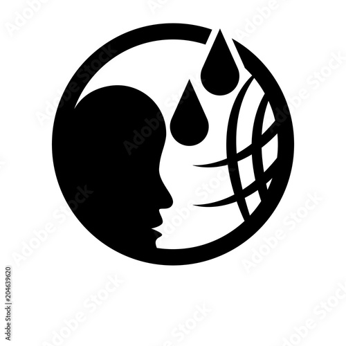 symbol for polio isolated on white background , black vector sign and symbols