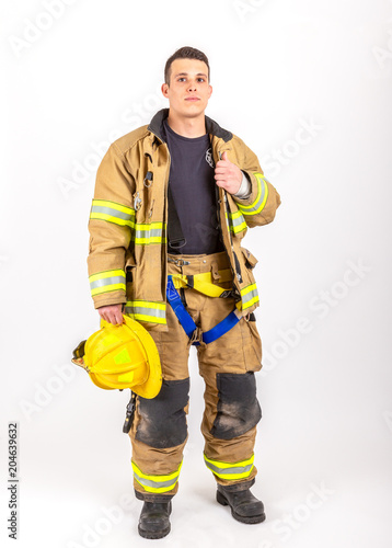American male Fire Fighter