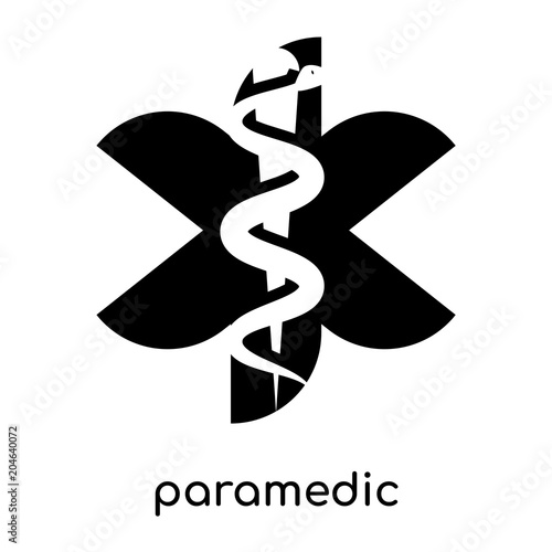 paramedic symbol images isolated on white background , black vector sign and symbols