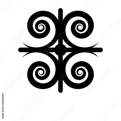 symbol of humility isolated on white background , black vector sign and symbols