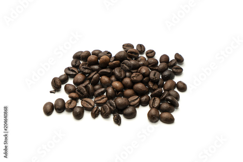 Coffee beans. On a white background.