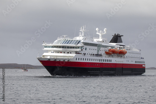 Coastal ship arrives Bronnoysund in Northern Norway © Gunnar E Nilsen