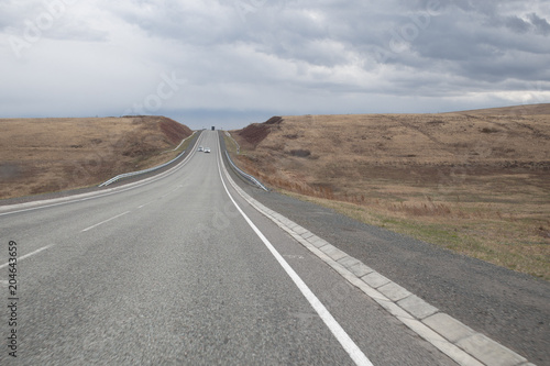 asphalt road in Khakassia, South Siberia © avtk