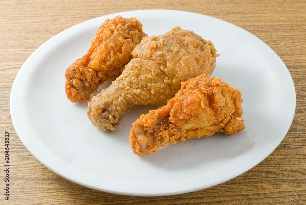 Fried Chicken Wings on A White Dish Fried Chicken Wings on A White Dish