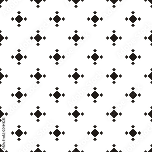 Black and white seamless pattern with polka dots, spots, points and circles. For printing on fabric, paper, textiles, scrapbooking