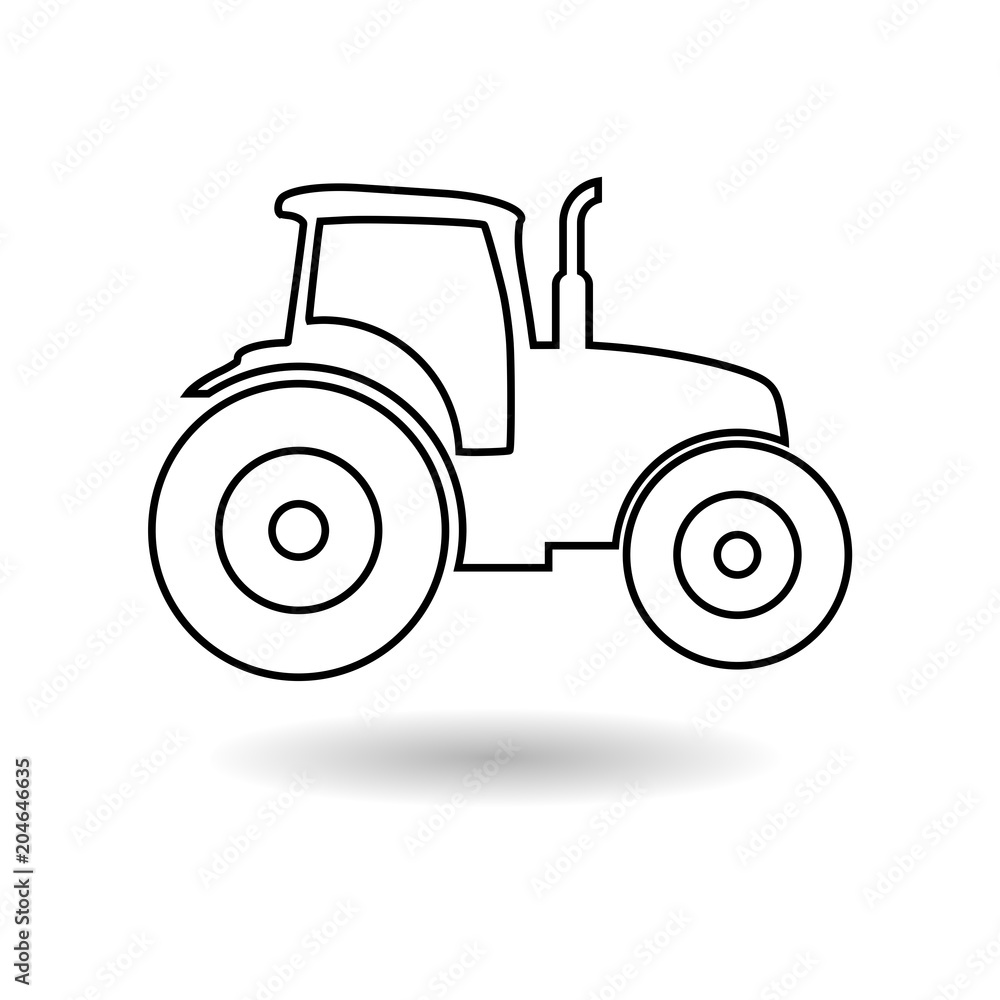 Tractor icon, simple vector icon
