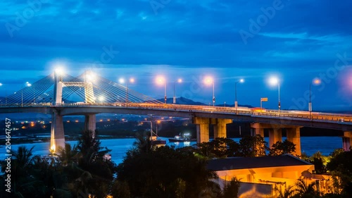 From sunset to night,the cityscape in Cebu, Philippines