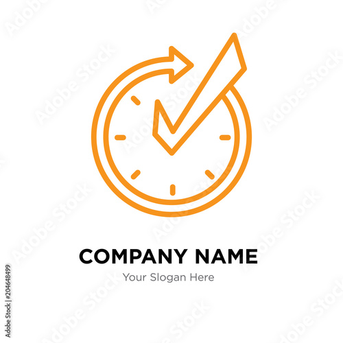 realtime company logo design template, colorful vector icon for your business, brand sign and symbol