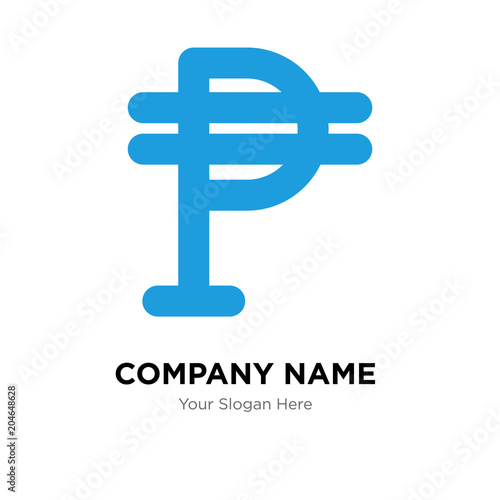 Argentina currency company logo design template, colorful vector icon for your business, brand sign and symbol