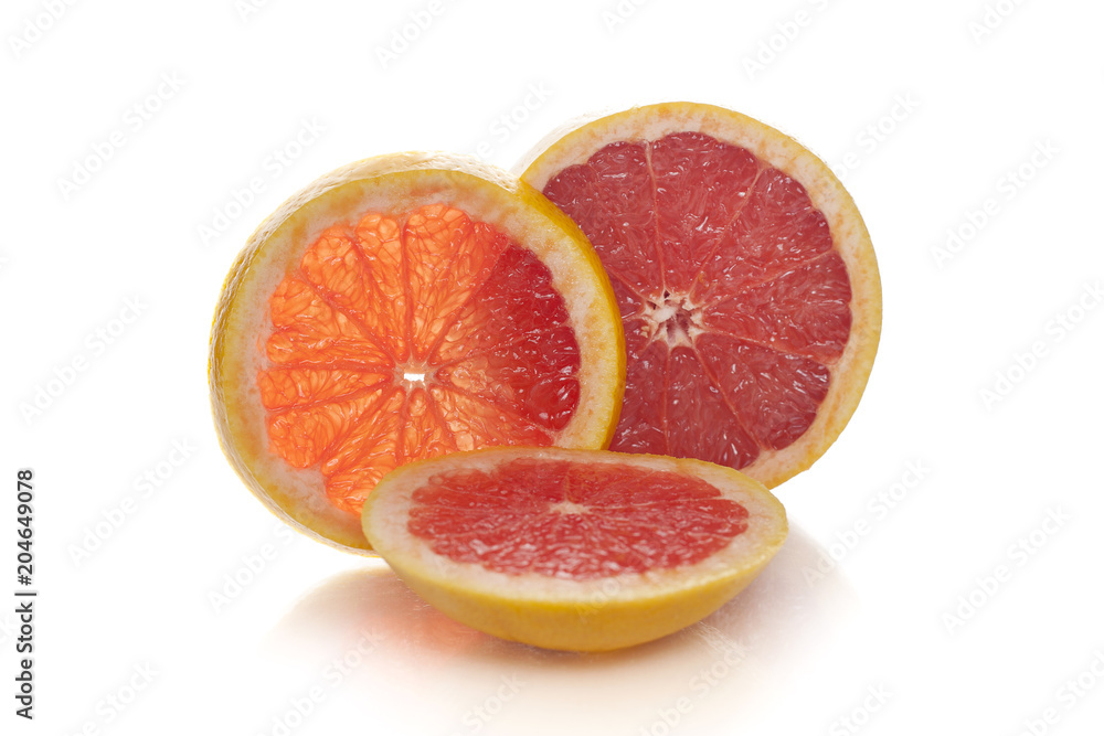 Grapefruits on white background Grapefruits on white background