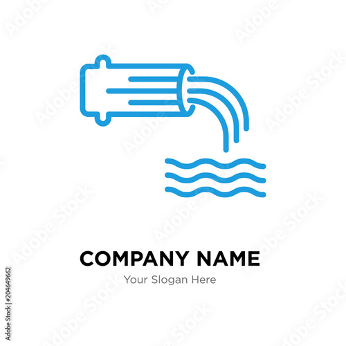wastewater company logo design template, colorful vector icon for your business, brand sign and symbol